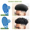 KOUPA Magic Silicone Curly Hair Brush, One Piece Twist Curl Comb for Afro Curls, Washable Hair Tool for Men Women, Blue, 1 Piece