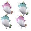 2PCS 28 Inch Giant Happy Narwhal Shape Foil Mylar Balloon for Kids Birthday Party Decorations Baby Showers Party Supplies