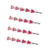 BUUEERR 4 Pcs Baroque Style Triangle Glass Design Hair Barrette Clip Crystal Hair Pin Alloy Hair Clip Bobby Pins Bling Hairpins Clips Styling Prom Hair Accessories for Women Girls (Red)