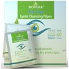 NOVEHA 60PCs Tea Tree Oil Eyelid & Lash Wipes | With Hyaluronic Acid, Green Tea & Chamomile For Blepharitis, Itchy & Stye Eyes, Individually Wrapped, Natural Eyelash Makeup Remover & Daily Cleanser