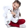 WOWMAX Cuddly Teddy Bear Stuffed Plush Animals Daney Teddy Bear Toy Doll for Birthday Valentine's Day Ivory 10 Inches