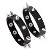MILAKOO 2 Pcs Black Punk Style PU Leather Bracelet Bangle Rivets Spiked Cuff Bracelet for Men