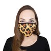 Saris and Things Leopard Print Reusable Face Mask Washable Face Cover for Women, Teens - 2 Layers Soft Luxurious Stretch Fabric Snug Fit