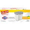 Glad Medium Drawstring Trash Bags with Clorox, 8 Gal, Lemon Fresh Bleach, 26 Ct (Package May Vary)