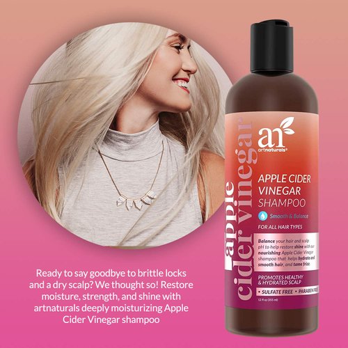 Artnaturals Apple Cider Vinegar Conditioner – (12 Fl Oz / 355ml) – for All Hair Types - Plant Base Blend - Coconut Oil and Vitamin E for Split Ends, Shine, Stronger and Smoother