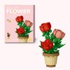 ALITTDRE Flowers Building Blocks Sets, Office Home Decor Bonsai, Micro Flower Toys Building Set, Gifts for Mothers, Valentines, Birthdays, Adult & Kid (Rose)
