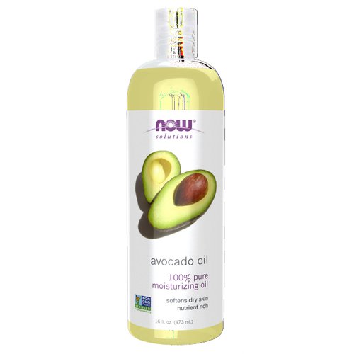 NOW Foods Solutions, Avocado Oil, 100% Pure Moisturizing Oil, Nutrient Rich and Hydrating, 16-Ounce