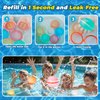 【6 Pack】WABALLO Reusable Water Balloons Fast Refillable for Kids Outdoor Activities, Magnetic latex-free Kids Pool Beach Bath Toys, Self-Sealing Water Bomb Quick Fill for Summer Party