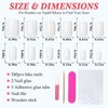 LoveOurHome 240pc Square Press on Nails Short Fake Nails White Glue on Nail Short Acrylic Nails Press ons Nail Tips Full Cover False Nail Square Artificial Fingernail & Adhesive Tabs for Women Girls