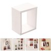TOYANDONA 6pcs Dollhouse Miniature Storage Rack Floating Shelves Doll House Wall Rack Bookshelf Display Dollhouse Furniture Accessories White Miniature 1:12 Dollhouse Cabinet Bookshelf Storage Rack