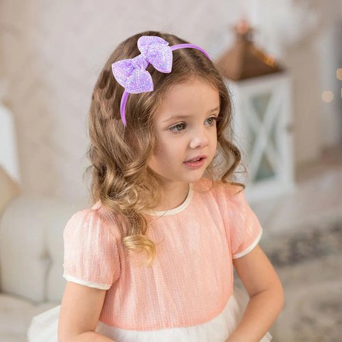 CIEHER Bow Headbands for Girls, Sparkling Rhinestone Bow Hairbands for Girls Bow Hair Accessories Girls Costume Accessories