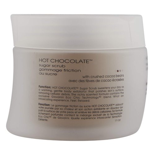 Giovanni Hot Chocolate Sugar Body Scrub - Scented, Gentle Exfoliant With Essential Oil, Crushed Cocoa Beans, Eco Chic Technology - 9 Oz (Pack of 1)