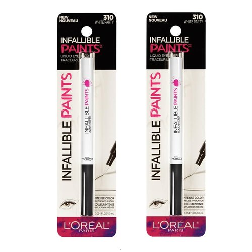 Pack of 2 L'Oreal Paris Infallible Paints Liquid Eyeliner, White Party 310