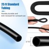 AQUANEAT 25 Feet Aquarium Airline Tubing, Standard 3/16” Tubing for Fish Tank Air Pump (Black)