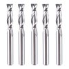 SpeTool 5Pcs Spiral Router Bits UpCut 1/4 inch Cutting Diameter 1/4 inch Shank Router Bit Set HRC55 Solid Carbide CNC End Mill for Woodworking Mortise Slot Carving Engraver