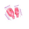 Yimart Pack of 10 Reusable Plastic Toenail Nail Art Soak Off Cap Clip UV Gel Polish Remover Wrap Tool (Pink)