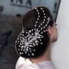 ULAPAN Wedding Headpiece Hair Combs Rhinestone Bridal Headbands for Bride Flowergirl Women Crystal Silver (Silver)