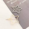 MIAO JIN 8 Pcs Exquisite Hollow Star Shape Hair Clips Hair Pins for Women's and Girls (Gold, Sliver)