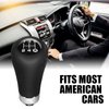 QIANG KUN Universal Shift Knob 5 Speed Manual Gearbox Shift Knobs Fit for Most Car Transport Vehicles（Black Line）