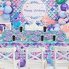 76 Pcs Mermaid Birthday Decorations - Mermaid Party Supplies Set Includes Plates, Napkins and Tablecloth, Mermaid Themed Birthday Tableware for Kids Girls Baby Shower Ocean Party Decorations,Serves 25