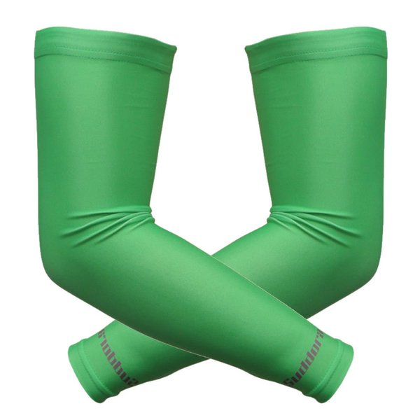 Suddora Arm Sleeves (Pair) - Sun Sleeves for Men and Women w/UV Protection for Cycling, Basketball, Running, Football, Outdoor Sports (Green)