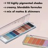e.l.f. Perfect 10 Eyeshadow Palette, Ten Ultra-pigmented Bright Shades
