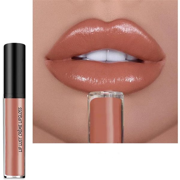 Kayswnag 12 Color Cream Texture Waterproof Lipstick, Lip Gloss Lip Lust Creme Lipgloss Liquid Lipstick,Waterproof Long Lasting Velvet Lip Gloss (08#)