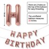 Happy Birthday Balloons Banner, 16 Inch Mylar Foil Balloon Letters Birthday Sign Banner, Birthday Balloons Kit Birthday Decorations For Kids Adults Birthday Party Favor Supplies Champagne Gold