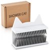 Shower Cat Hair Catcher Shower Wall, Hair Trap - Hair Collector for Shower, Silicone Hair Catchers for Shower, Drain Protector and Bathtub