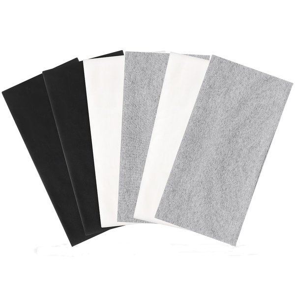 6 Pack Wide Headbands for Women, Cotton Stretchy Headband for Women Non Slip Sports Head Bands for Women's Hair (Black, White, Gray)