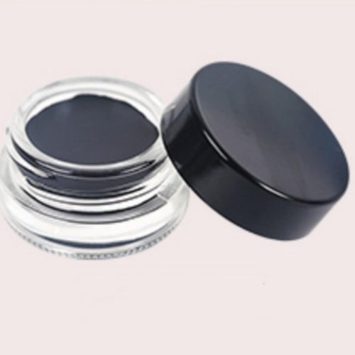 MAEPEOR Matte Gel Eyeliner 12 Color Smooth Cream High Pigment Eyeliner Gel Water-proof Smudge-proof Filling & Shaping Tinted Eyebrows Eyeliner Gel for Daily or Cosplay (Color 02, Black)