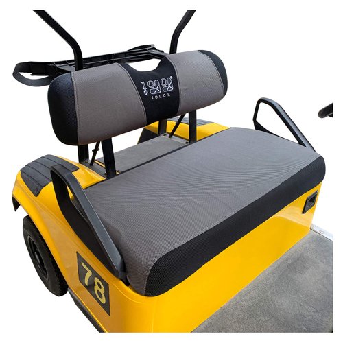 10L0L Golf Cart Seat Covers for EZGO TXT RXV & Club Car DS 2000-up, Breathable Air Mesh Fabric Washable - Gray Black