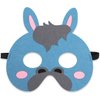 BLUE PANDA 12 Pack Felt Farm Animal Masks for Kids, Jungle Safari Party Favors for Birthday (7x7.2 in)
