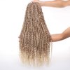 Leeven 8 Packs Pre-Twisted Passion Twists Synthetic Crochet Hair Extensions 12 Roots/pack 22 Inch Ombre Crochet Passion Twist Braiding Hair Curly Ends Twist Hair Ombre Color