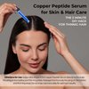 Skin Perfection GHK-CU Copper Peptides Serum for Face & Hair - Copper Peptide for Skin, Hair & Scalp - 1% Blue Liquid for Face, Neck, Body, and Scalp – Multi-Use Serum Booster with Dropper 0.5 fl oz