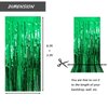 Green Foil Fringe Curtain 3.3×8.3FT 2 Packs, Metallic Tinsel Curtains Party Streamers for Birthday Graduation Baby Shower Decoration (2pcs,3.3FT×8.3FT, Green)