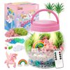 Hasviey Terrarium Kit for Kids, Light Up Unicorn Toys for Girls 6-8, DIY Kids Arts and Crafts Kit with Remote Control, Preschool Learning & Education Science Kits & Toys, Gift Ideas for Birthday Xmas