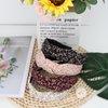Amariver 4 Pcs Knotted Headbands for Women Floral Headband Boho Hair Band Black Pink Beige Curry Fashion Head Band Elastic Trendy Headbands Stylish Hair Accessories for Women Girls