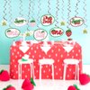 Strawberry Party Decorations Berry First Birthday Party Decor Sweet Strawberry Hanging Swirls 24pcs Kids Baby Shower Party Supplies, Assembled and Ready to Use