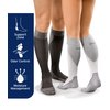 JOBST 7528911 Sport Knee High 15-20 mmHg Compression Socks, Black/Grey, Medium