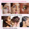 Hair Face Gems Kit with Makeup Glue, Colorful Face Jewels Clear Silver Face Rhinestones, Picker Pencil Tweezer and Brush for Face Eye Hair Body Makeup