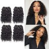 12A Curly Bundles Human Hair 4 Short Bundles 8 8 8 8 Inch 100% Unprocessed Brazilian Virgin Hair Extensions for Black Women Natural Color