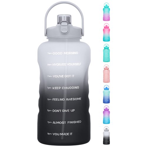 HydroPal Water Bottles with Straw, 128 oz Gallon Water Bottle Water Jug BPA Free Leak-proof Sports Bottle with Times to Drink Perfect for Fitness Gym Camping Outdoor (128OZ Moonlit Asteroid)