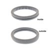 50 Pcs Thick Hair Ties Seamless Hair Bands Ponytail Holder Soft No Break Hair Bands for Women (Gray)