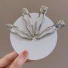 Silver Metal Wave Hair Clips Hair Barrettes for Women Alligator Hair Clips for Girls Hairclips Small Hair Clip Bangs Hairclip Duck Bill Clips for Hair Silver Hair Pins Hair Accessories Headdress, 4pcs