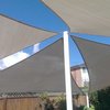 E&K Sunrise 8' x 8' x 8' Sun Shade Sail Triangle Canopy Shade Cover UV Block for Patio Backyard Garden Outdoor (Light Gray)