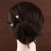 Pokinge 5pcs Small Flower Wooden Hairpin Classic Chinese Hanfu Hair Sticks Elegant Hair Clasp Vintage Headdress Women Hair Sticks Vintage Disk Hair Hairpins