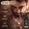 POP MODERN.C Beard Growth Kit Beard Grooming Kit 6pcs Beard Wash Shampoo Beard Oil Beard Balm Beard Comb Brush Scissors Best Gift for Men for Valentine's Day Christmas Father's Day Birthdays