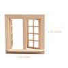 Wooden Window for Dollhouse, Miniature Window Frame Mini Furniture Doll House 1:12 Dollhouse Wooden Doors Miniature Furniture Doll Craft Window Frame Model Decoration