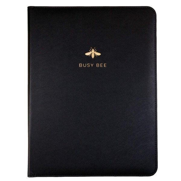 Deluxe Organizer Padded Padfolio, Portfolio Business Document Case with Ruled Letter-Size Perforated Writing Pad